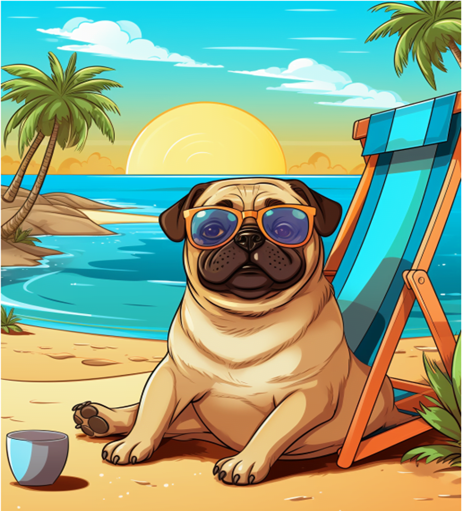 Animals Category - Pug Life Coloring Book Cover