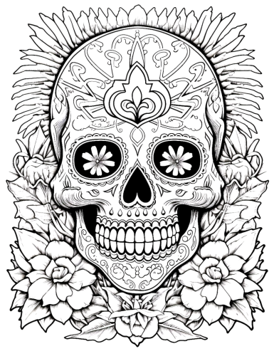Sugar Skull - Day of the Dead ( Dia De los Muertos )